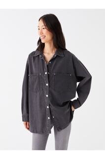 Рубашка - Серая - Oversize LC Waikiki, серый