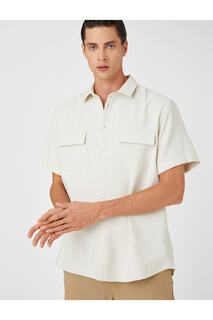 Рубашка – Серая – Классический крой Koton, серый