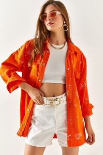 Куртка - Оранжевый - Классический крой Olalook, оранжевый