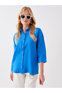 Рубашка - Синяя - Oversize LC Waikiki, синий