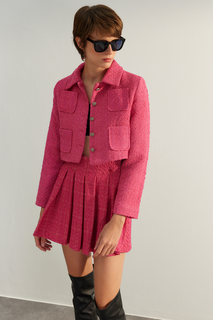 Куртка - Розовый - Классический крой Trendyol, розовый