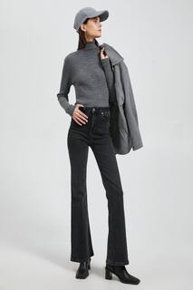 Женский свитер антрацитового цвета Koton, серый