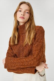 Женский свитер из верблюжьей шерсти Koton, коричневый