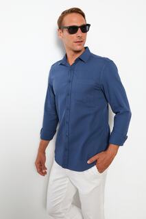 Рубашка - Темно-синяя - Классический крой LC Waikiki, темно-синий