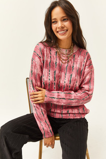 Женский свитер премиум-класса с мягкой текстурой и круглым вырезом «Пыльная роза» Olalook, розовый