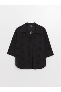 Рубашка - Черная - Oversize LC Waikiki, черный