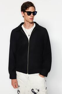Куртка - Черный - Классический крой Trendyol, черный