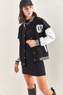 Женская 3-ниточная куртка College 2215-1 Bianco Lucci, черный