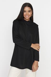 Туника - Черный - Oversize Trendyol Modest, черный