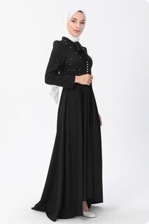 Жемчужное платье черное 8352 Modamihram, черный