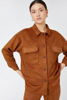 Куртка с карманами-аппликациями. Koton, коричневый