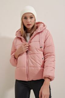 Куртка-пуховик с капюшоном - Пудровый Bigdart, розовый