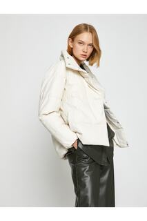 Куртка-пуховик с карманом и воротником-стойкой Koton, серый