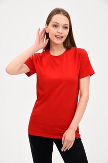 Женская базовая футболка с круглым вырезом, красная GENIUS, красный