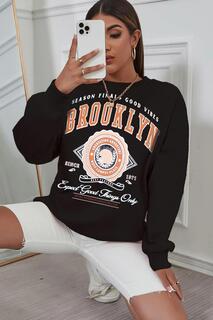 Женский черный свитшот Brooklyn Oversize Millionaire