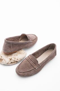 Туфли-лоферы - Коричневые - На плоской подошве Marjin, коричневый
