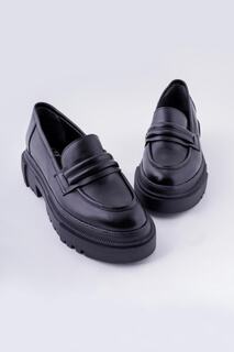 Туфли-лоферы - Черный - На плоской подошве CZ London, черный