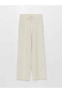 Удобные женские брюки с эластичной резинкой на талии и прямыми карманами LC Waikiki, бежевый