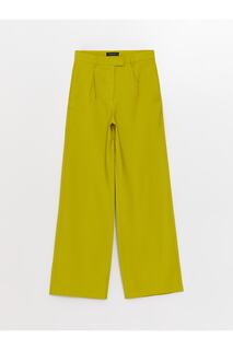 Удобные прямые женские брюки широкого кроя LC Waikiki, желтый