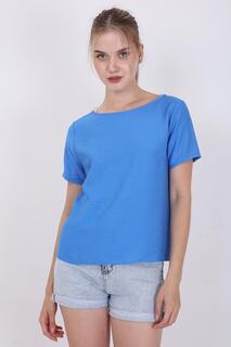 Укороченная блузка с короткими рукавами Vitrin, синий