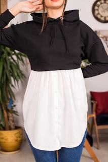 Женская белая рубашка-юбка на эластичном поясе armonika, белый