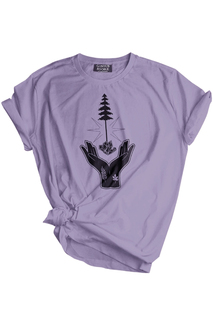 Магазин унисекс уличной футболки с принтом Футболка обычного размера GENIUS, фиолетовый