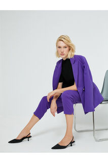 Укороченные брюки с карманами Koton, фиолетовый