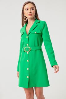 Женское зеленое платье-жакет с поясом Lafaba, зеленый