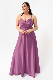 Женское лавандовое длинное вечернее платье с веревочным ремнем больших размеров и выпускное платье Lafaba, фиолетовый