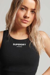 Футболка - Черная - Приталенный крой SUPERDRY, черный