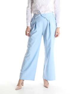 Широкие брюки на кулиске с резинкой, светло-синий NO Brand