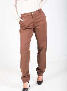 Хлопковые брюки чинос с карманами, коричневый NO Brand