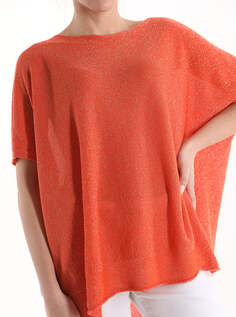 Люрексовый свитер, оранжевый NO Brand