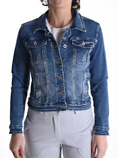 Джинсовая хлопковая куртка на пуговицах без подкладки, цвет Klein Blue NO Brand
