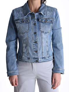Джинсовая хлопковая куртка на пуговицах без подкладки с карманами, цвет Klein Blue NO Brand