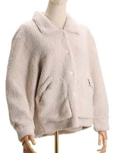 Куртка Teddy Bear на пуговицах с карманами, бежевый NO Brand