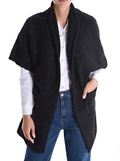 Пальто Дастер с короткими рукавами и карманами без подкладки, черный NO Brand