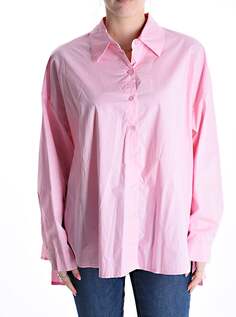 Плиссированная хлопковая рубашка, розовый NO Brand
