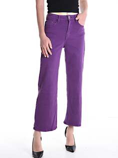 Хлопковые джинсы с карманами, фиолетовый NO Brand