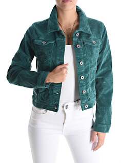 Хлопковая куртка в бархатную рубчику на пуговицах с карманами, цвет Tea leaf NO Brand