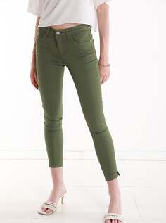 Хлопковые джинсы с карманами, зеленый NO Brand