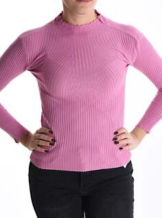 Мини-свитер в рубчик, темно-розовый NO Brand