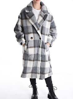 Хлопковое пальто, серый NO Brand