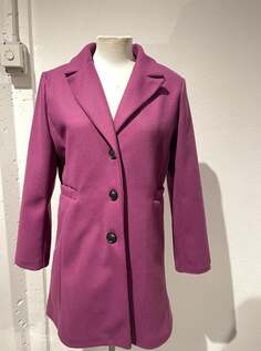 Пальто на пуговицах с карманами, красно-фиолетовый NO Brand