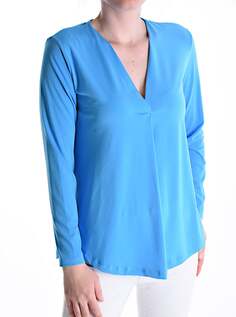 Блузка с v-образным вырезом, светло-синий NO Brand
