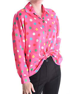 Рубашка в горошек с узлом, темно-розовый NO Brand