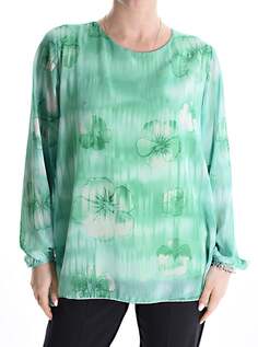 Цветочная блузка, зеленый NO Brand