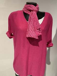 Блуза с шарфом, темно-розовый NO Brand