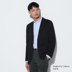 Комфортный пиджак UNIQLO, черный