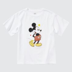 Футболка с графическим принтом mickey stands ut UNIQLO, белый